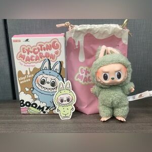 Pop Mart Exciting Macaron Labubu keychain-Confirmed Green Grape
